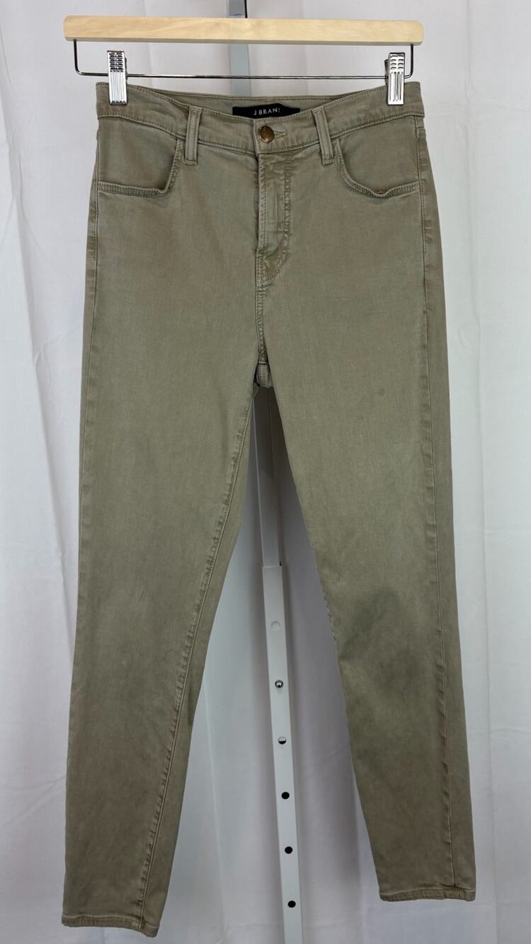 J BRAND Womens Size 25 Alana High Rise Crop Skinny Jeans Silver Sage Green